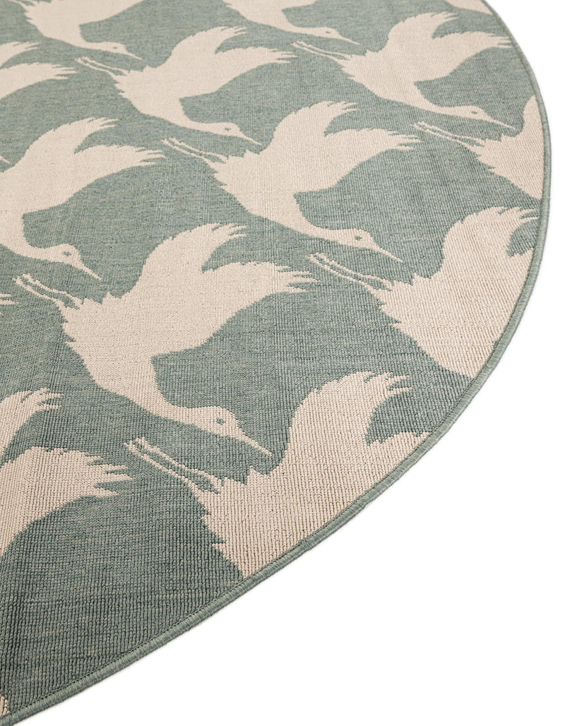 Seaside Haven Rugs Collection Area Rug -  Pelican Round Stone Blue  lifestyle 62