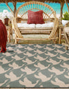 Seaside Haven Rugs Collection Area Rug -  Pelican Square Stone Blue  lifestyle 27