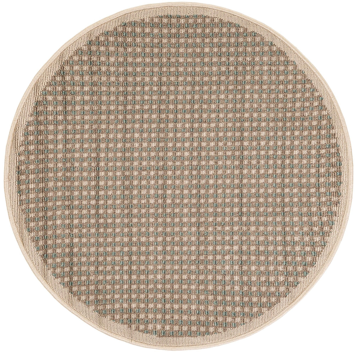 Terrace Fringe Collection Area Rug - Patio Round Brown  lifestyle 62