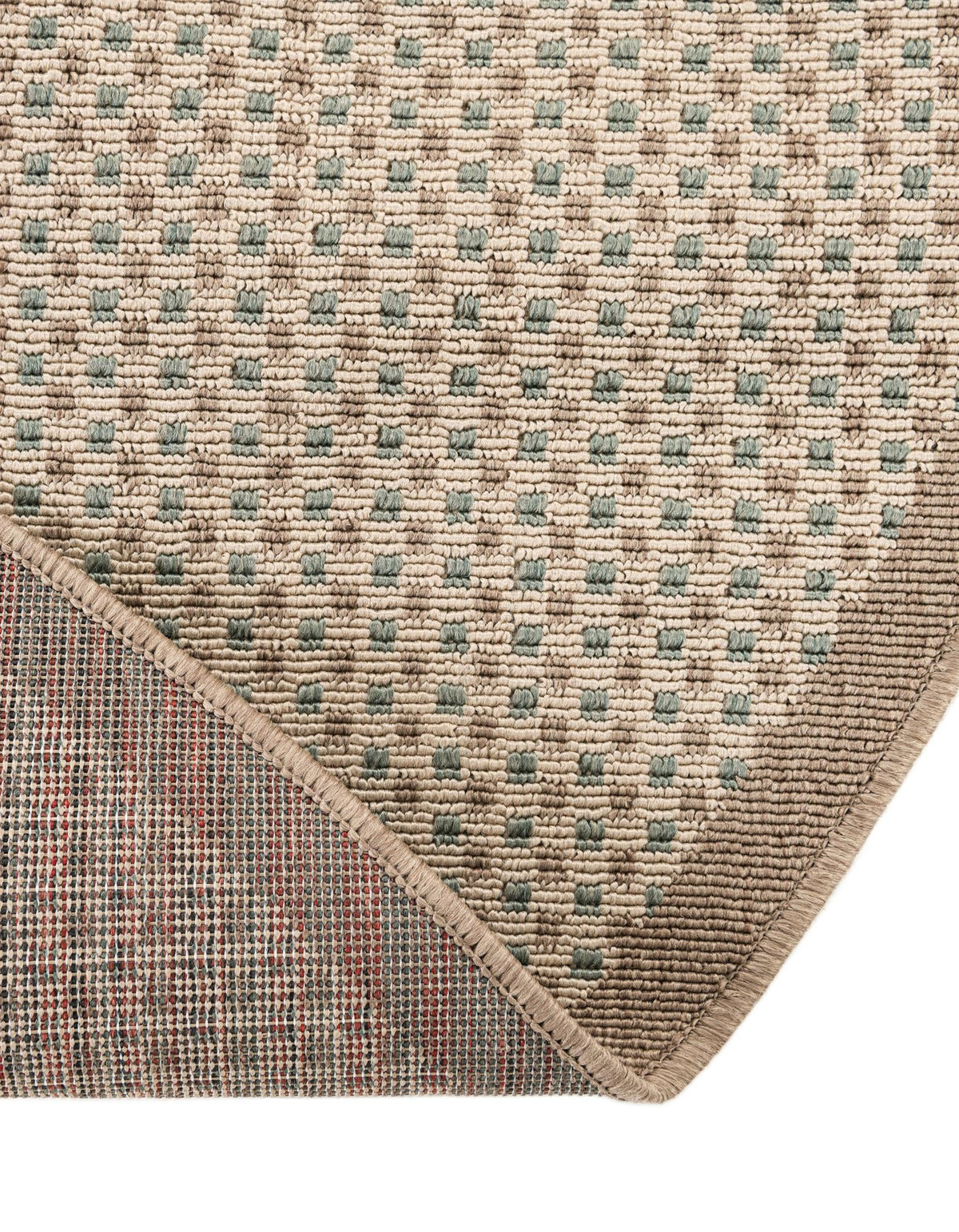 Terrace Fringe Collection Area Rug - Patio Round Beige  lifestyle 86
