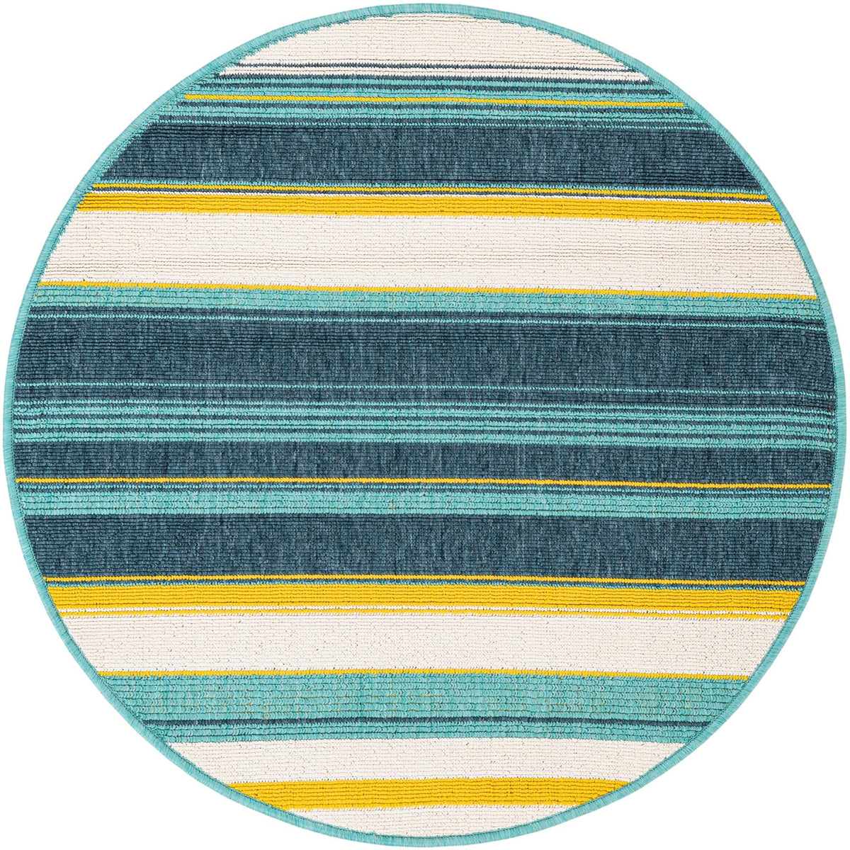 Terrace Fringe Collection Area Rug -  Veranda Round Multi  lifestyle 36