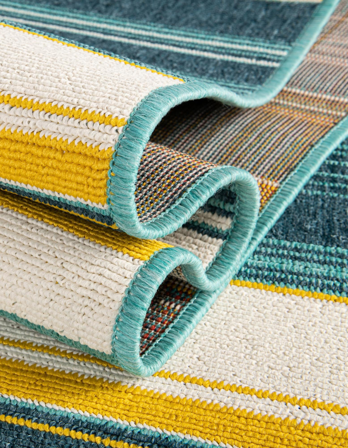 Terrace Fringe Collection Area Rug -  Veranda Runner Multi  lifestyle 52