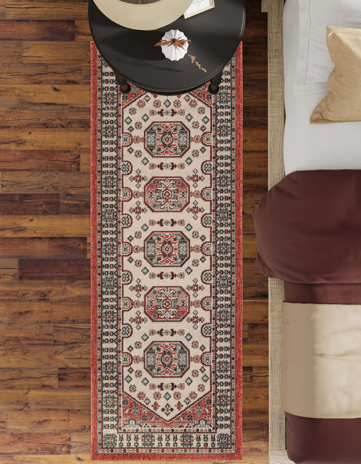 Patio Heritage Collection Area Rug - Veranda Runner Multi  lifestyle 43