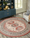 Patio Heritage Collection Area Rug - Veranda Round Multi  lifestyle 16