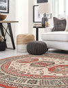 Patio Heritage Collection Area Rug - Veranda Round Multi  lifestyle 22