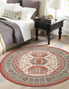Patio Heritage Collection Area Rug - Veranda Round Multi  lifestyle 28
