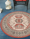 Patio Heritage Collection Area Rug - Veranda Round Multi  lifestyle 31