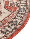 Patio Heritage Collection Area Rug - Veranda Round Multi  lifestyle 45