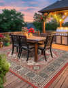 Patio Heritage Collection Area Rug - Veranda Square Multi  lifestyle 32