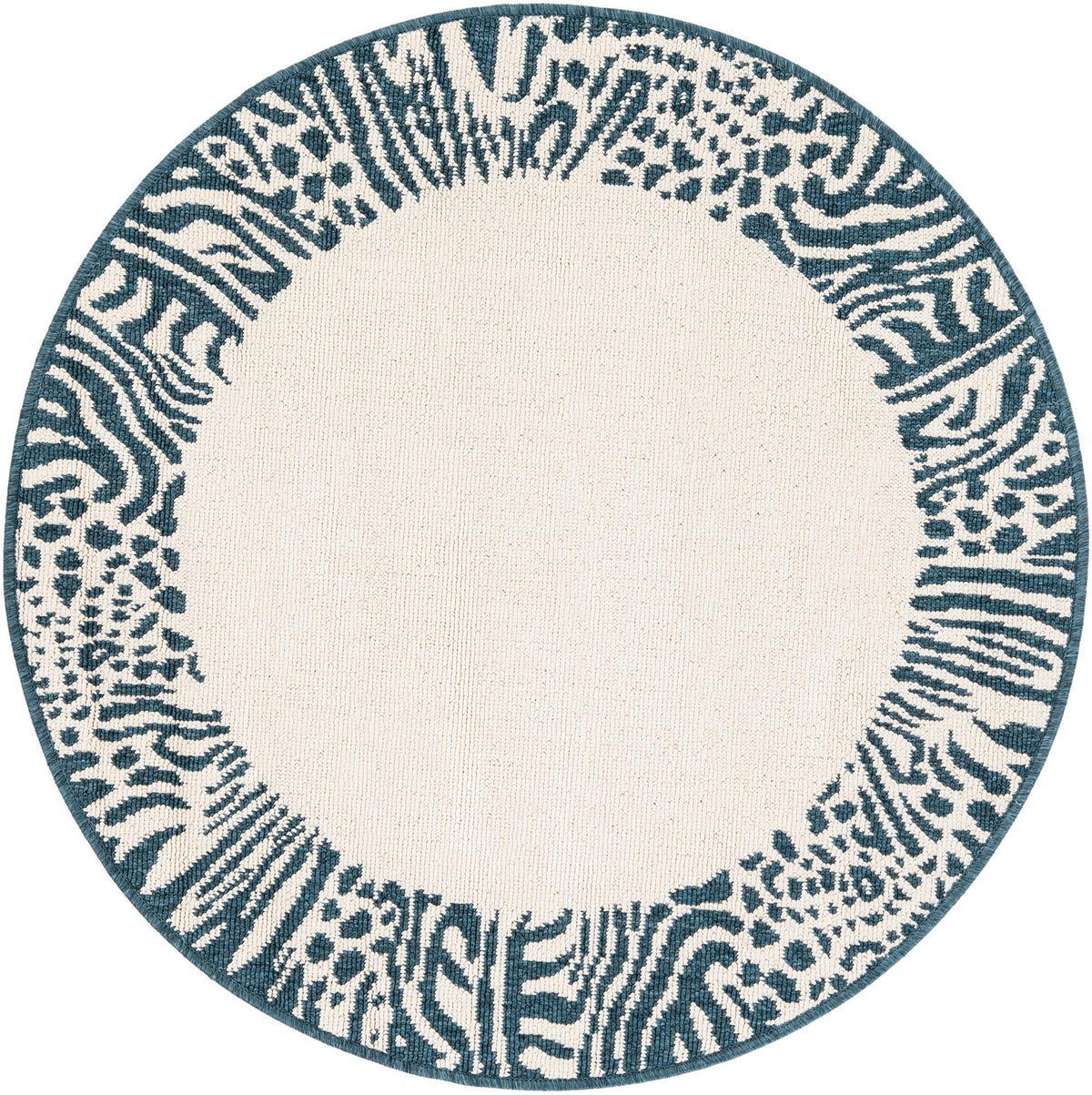 Savannah Escape Collection Area Rug - Serengeti Round Ivory  lifestyle 40