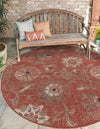 Seaside Blooms Collection Area Rug - Seychelles Round Terracotta  lifestyle 59