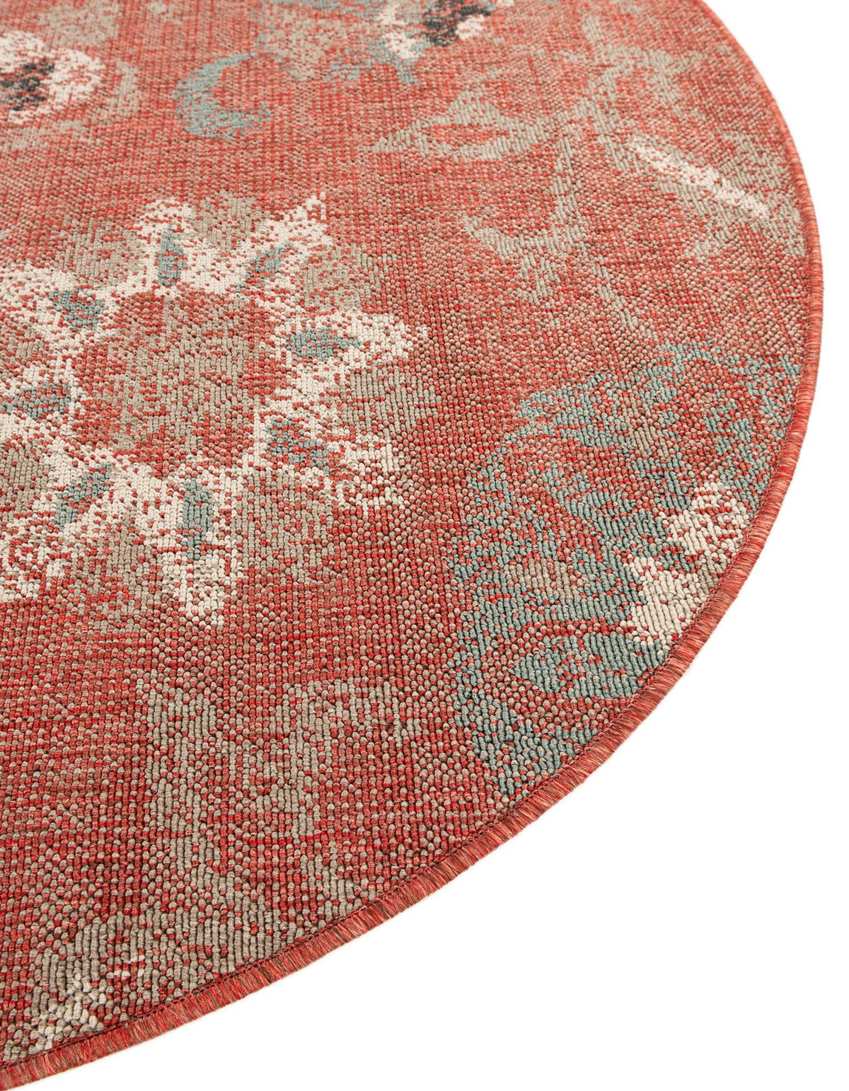 Seaside Blooms Collection Area Rug - Seychelles Round Terracotta  lifestyle 87