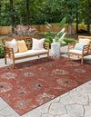 Seaside Blooms Collection Area Rug - Seychelles Rectangle Terracotta  lifestyle 7