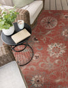 Seaside Blooms Collection Area Rug - Seychelles Rectangle Terracotta  lifestyle 15