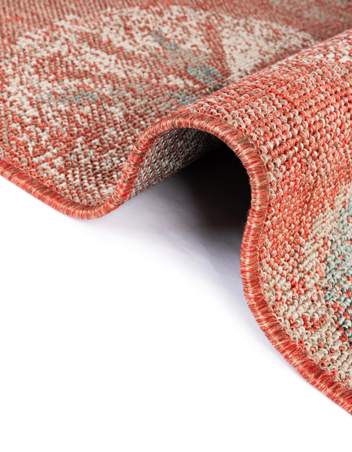 Seaside Blooms Collection Area Rug - Seychelles Runner Terracotta  lifestyle 96
