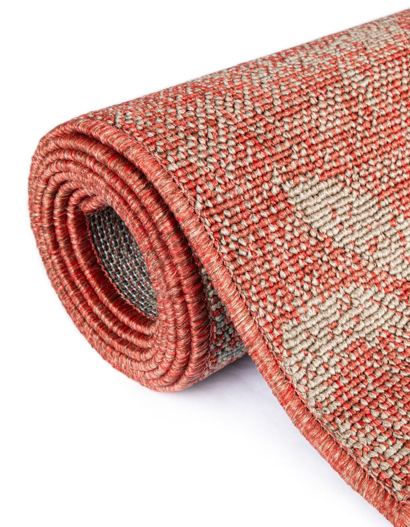 Seaside Blooms Collection Area Rug - Seychelles Runner Terracotta  lifestyle 100