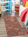 Seaside Blooms Collection Area Rug - Seychelles Runner Terracotta  lifestyle 76
