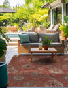 Seaside Blooms Collection Area Rug - Seychelles Square Terracotta  lifestyle 36