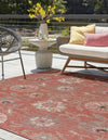 Seaside Blooms Collection Area Rug - Seychelles Square Terracotta  lifestyle 42