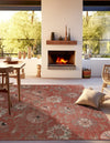 Seaside Blooms Collection Area Rug - Seychelles Square Terracotta  lifestyle 48