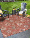 Seaside Blooms Collection Area Rug - Seychelles Square Terracotta  lifestyle 54