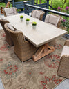 Seaside Blooms Collection Area Rug - Seychelles Rectangle Beige  lifestyle 8