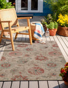 Seaside Blooms Collection Area Rug - Seychelles Rectangle Beige  lifestyle 16