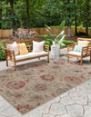 Seaside Blooms Collection Area Rug - Seychelles Rectangle Beige  lifestyle 18