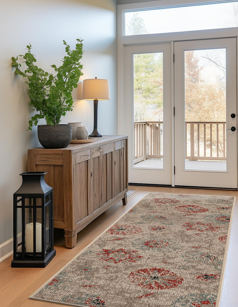Seaside Blooms Collection Area Rug - Seychelles Runner Beige  lifestyle 55