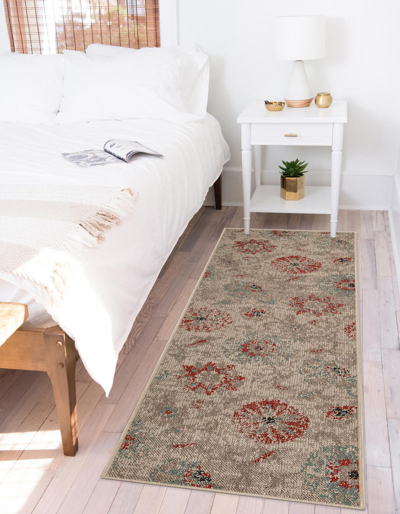 Seaside Blooms Collection Area Rug - Seychelles Runner Beige  lifestyle 67