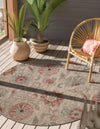 Seaside Blooms Collection Area Rug - Seychelles Round Beige  lifestyle 38
