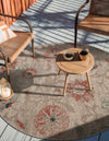 Seaside Blooms Collection Area Rug - Seychelles Round Beige  lifestyle 50