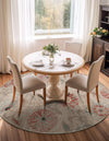 Seaside Blooms Collection Area Rug - Seychelles Round Beige  lifestyle 56