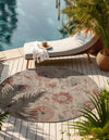 Seaside Blooms Collection Area Rug - Seychelles Round Beige  lifestyle 74