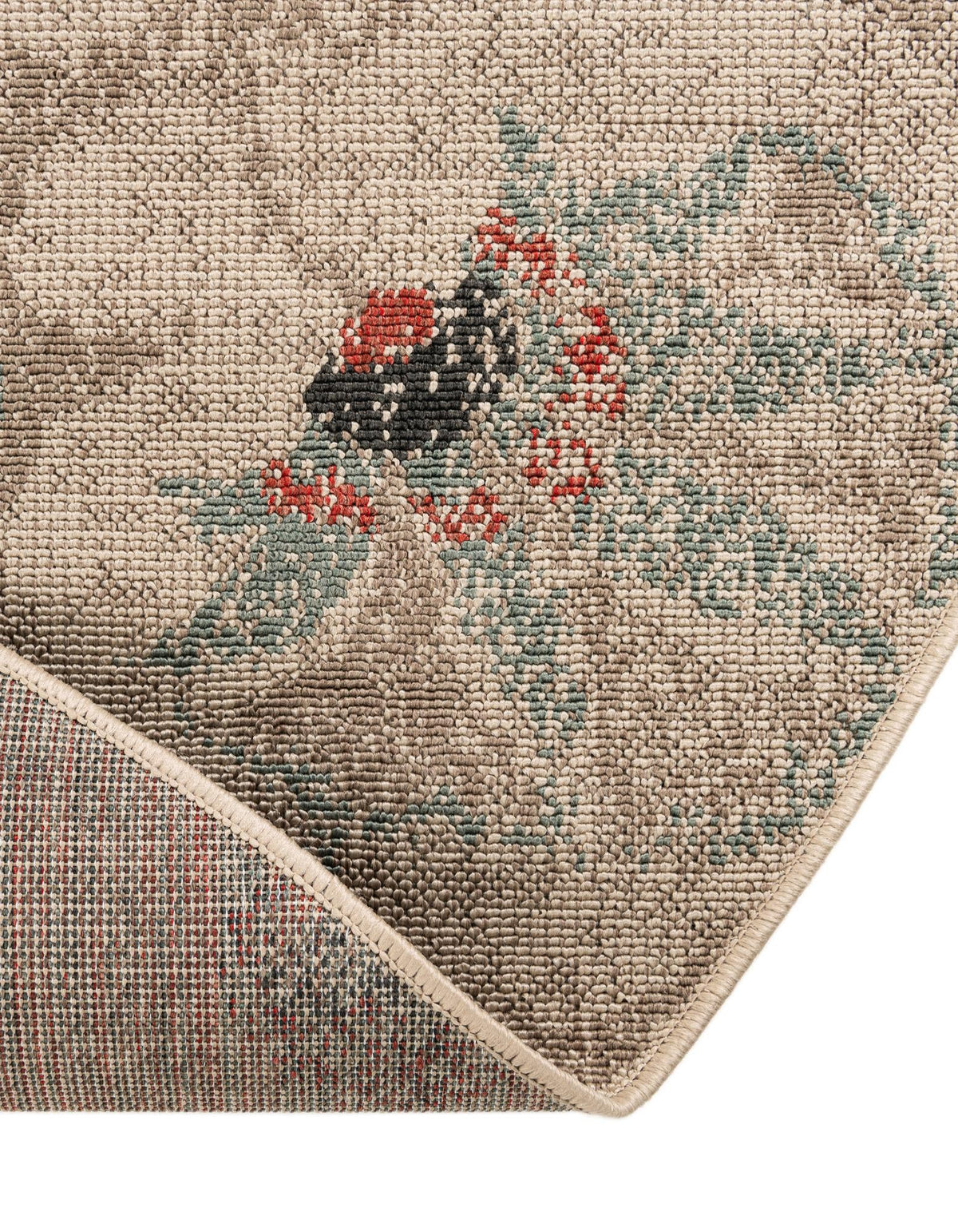 Seaside Blooms Collection Area Rug - Seychelles Round Beige  lifestyle 95
