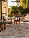 Seaside Blooms Collection Area Rug - Seychelles Square Beige  lifestyle 57