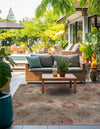 Seaside Blooms Collection Area Rug - Seychelles Square Beige  lifestyle 75
