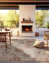 Seaside Blooms Collection Area Rug - Seychelles Square Beige  lifestyle 81