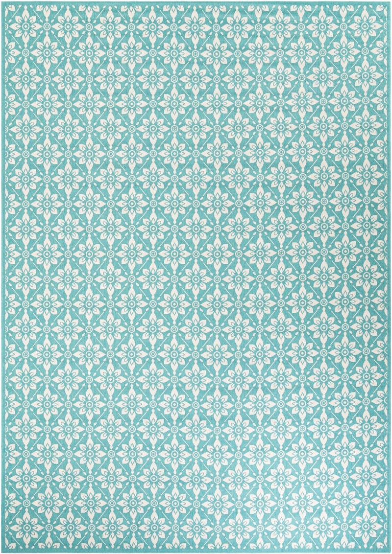 Savannah Pergola Collection Area Rug -  Oasis Rectangle Teal  lifestyle 4