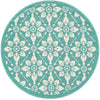 Savannah Pergola Collection Area Rug -  Oasis Round Teal  lifestyle 31