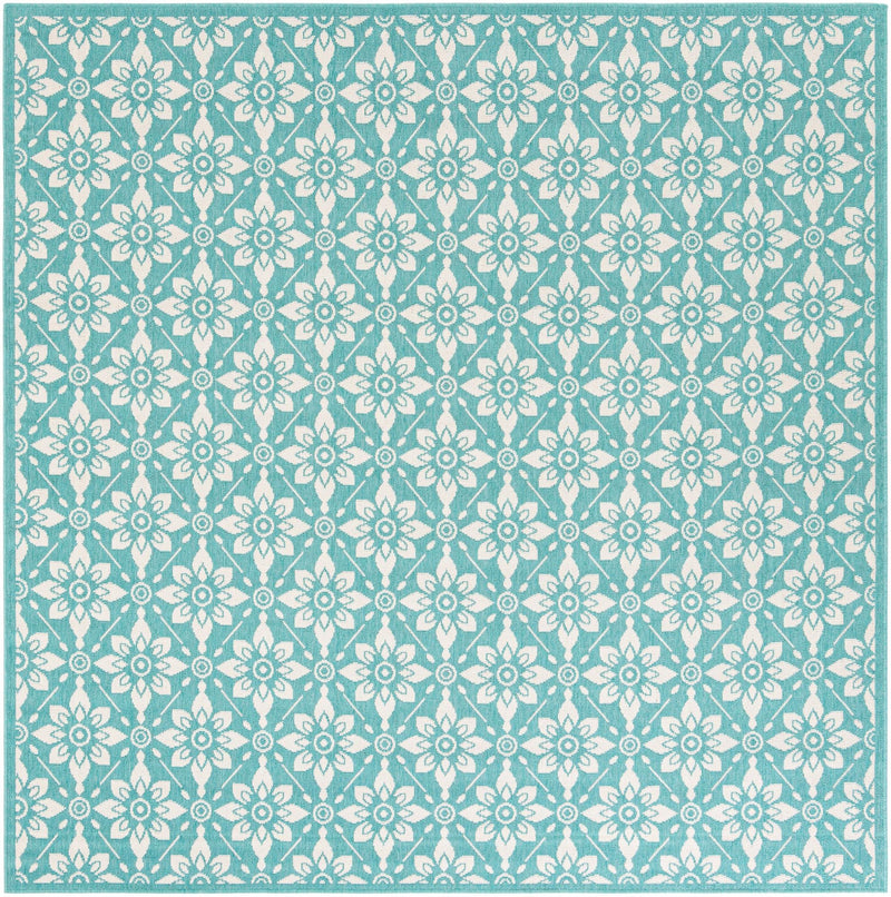 Savannah Pergola Collection Area Rug -  Oasis Square Teal  lifestyle 32