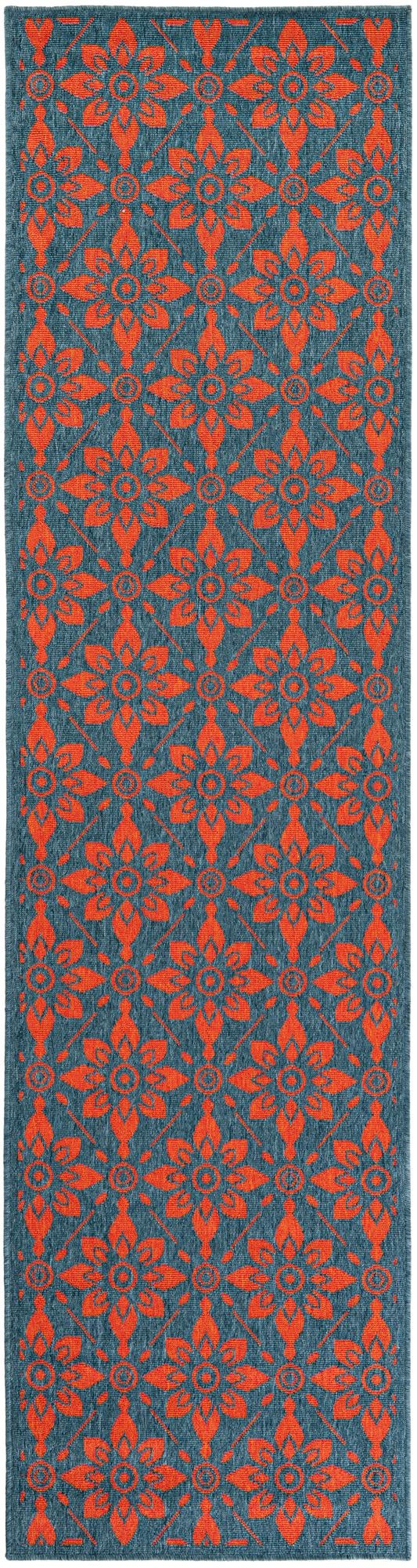 Savannah Pergola Collection Area Rug -  Oasis Runner Blue and Red  lifestyle 23