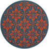 Savannah Pergola Collection Area Rug -  Oasis Round Blue and Red  lifestyle 22