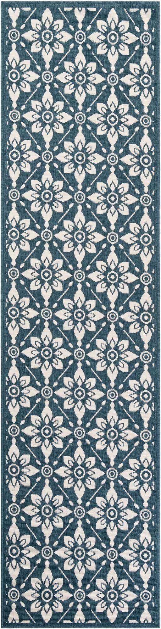 Savannah Pergola Collection Area Rug -  Oasis Runner Navy Blue  lifestyle 26