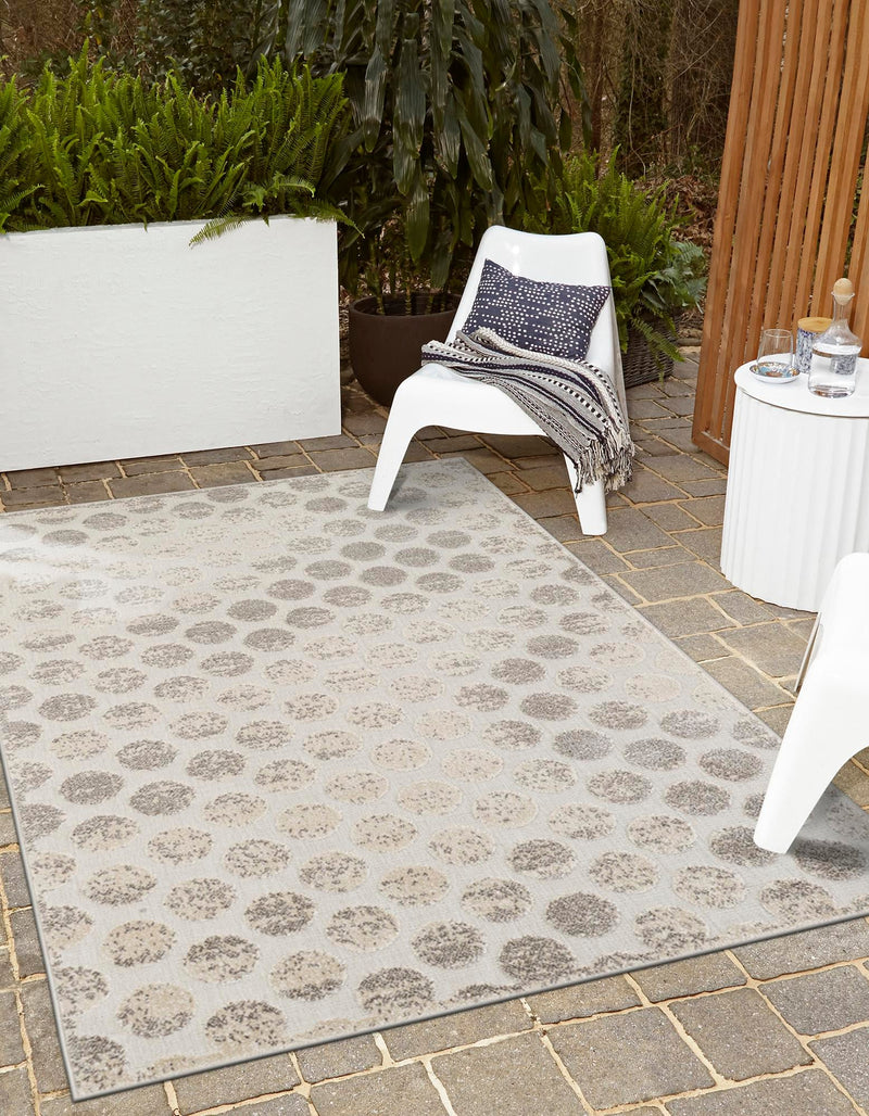 Catalina Cove Outdoor Collection Area Rug -  Capistrano Rectangle Beige and Ivory  lifestyle 10