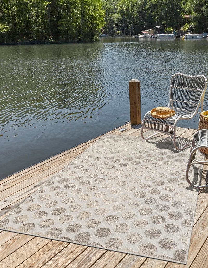 Catalina Cove Outdoor Collection Area Rug -  Capistrano Rectangle Beige and Ivory  lifestyle 16