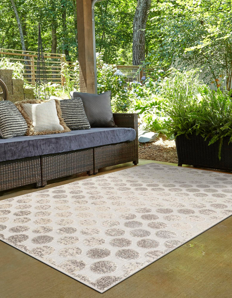 Catalina Cove Outdoor Collection Area Rug -  Capistrano Rectangle Beige and Ivory  lifestyle 19