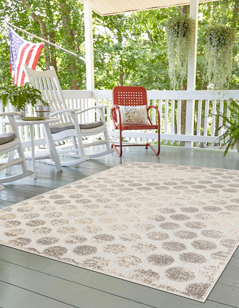 Catalina Cove Outdoor Collection Area Rug -  Capistrano Rectangle Beige and Ivory  lifestyle 31