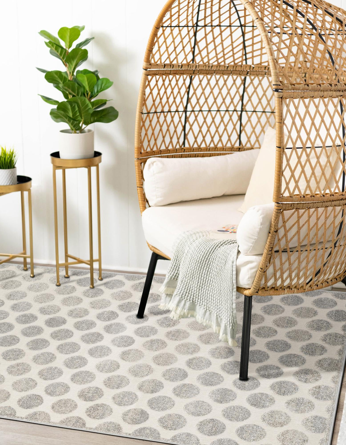 Catalina Cove Outdoor Collection Area Rug -  Capistrano Rectangle Gray  lifestyle 8