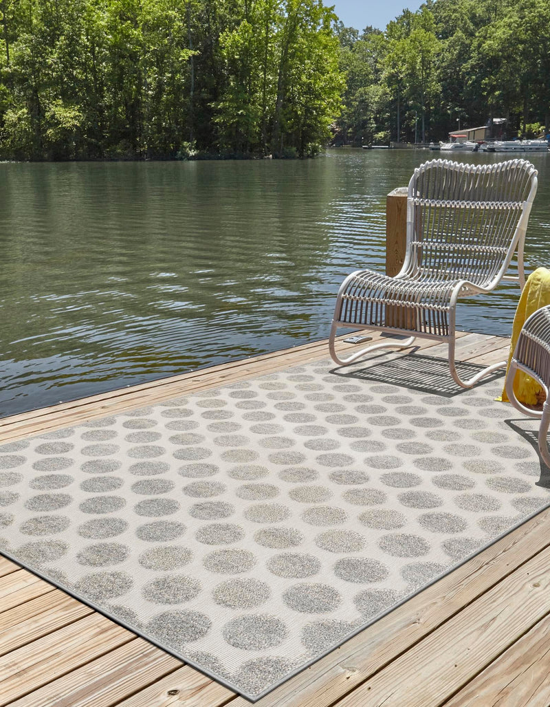 Catalina Cove Outdoor Collection Area Rug -  Capistrano Rectangle Gray  lifestyle 17